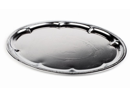 APS Plat de service, ovale, (L)460 x (P)340 mm, argent
