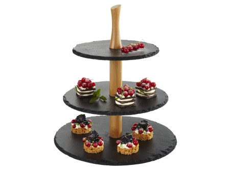 APS Serviteur en ardoise naturelle, 3 étages, anthracite