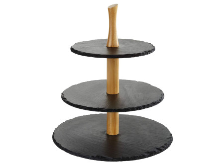 APS Serviteur en ardoise naturelle, 3 étages, anthracite