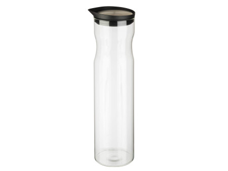 APS Carafe en verre avec couvercle, 1,2 litre, verre/inox