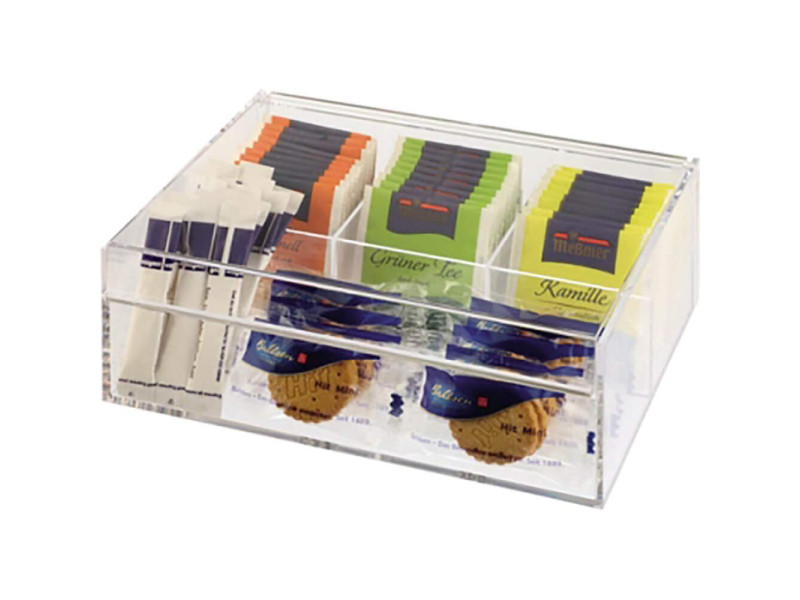 APS Boîte à thé & infusion/Multibox,en plastique transparent