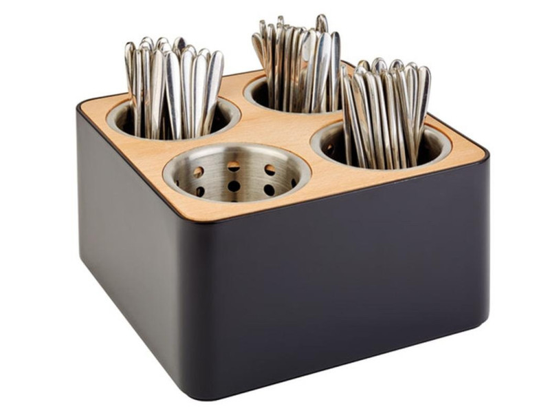 APS Range-couverts, à 4 compartiments, bois/plastique