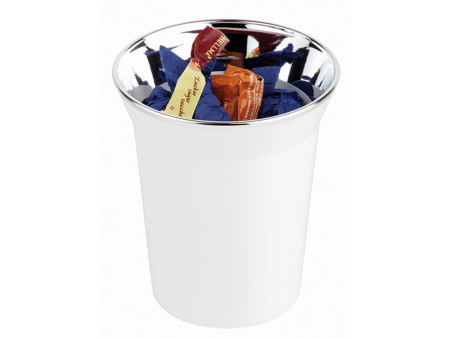 APS Poubelle de table / range-couverts TOP CHROME, blanc