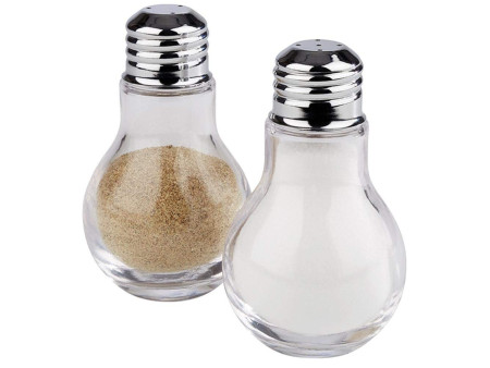 APS Salière et poivrière, set de 2, verre/acier inoxydable
