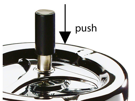 APS Cendrier rotatif PUSH, argent