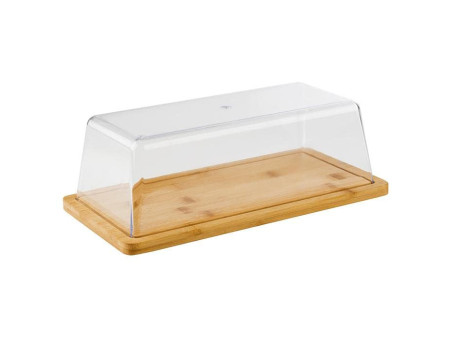 APS Plateau en bambou avec cloche, 320 x 165 x 15 mm