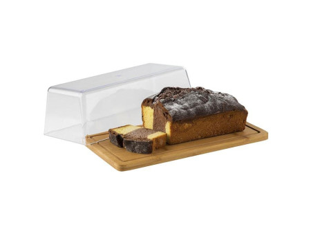 APS Plateau en bambou avec cloche, 320 x 165 x 15 mm