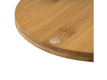 APS Plateau en bambou avec cloche, rond, diamètre: 205 mm