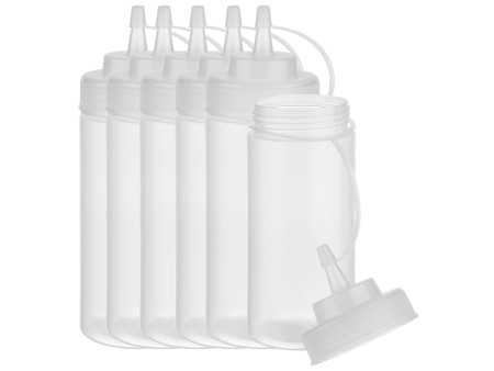 APS Bouteille verseuse souple, 490 ml, set de 6, transparent