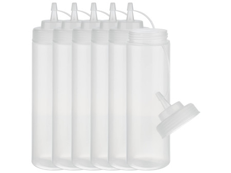 APS Bouteille verseuse souple, 760 ml, set de 6, transparent