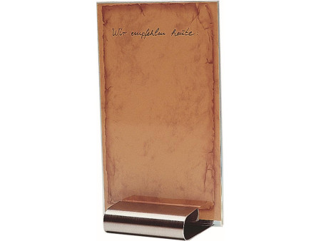 APS Porte-menu de table, 80 x 70 x 20 mm, argent