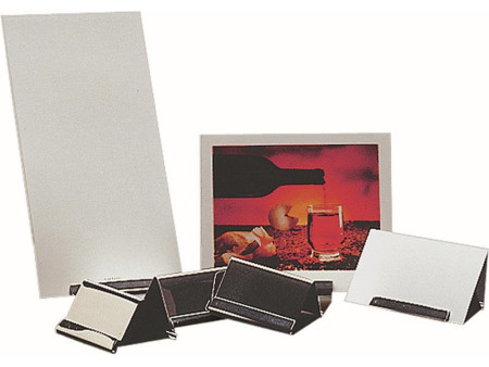APS Porte-menu de table, 60 x 45 x 40 mm, argent