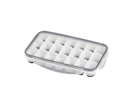 APS Bac à glaçons avec couvercle, transparent / gris
