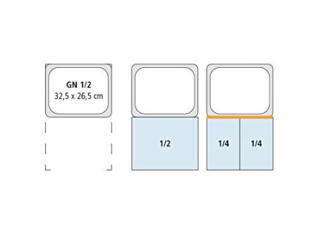 APS Récipient GN 1/2, (L)325 x (P)265 x (H)65 mm