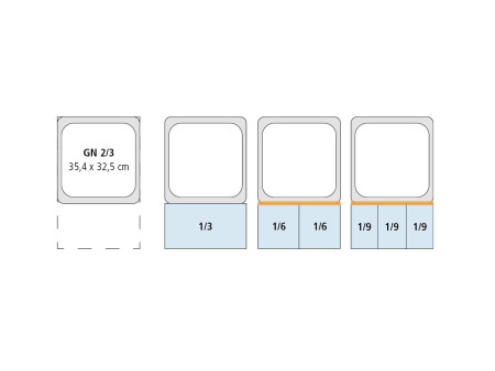 APS Récipient GN 1/3, (L)325 x (P)176 x (H)200 mm