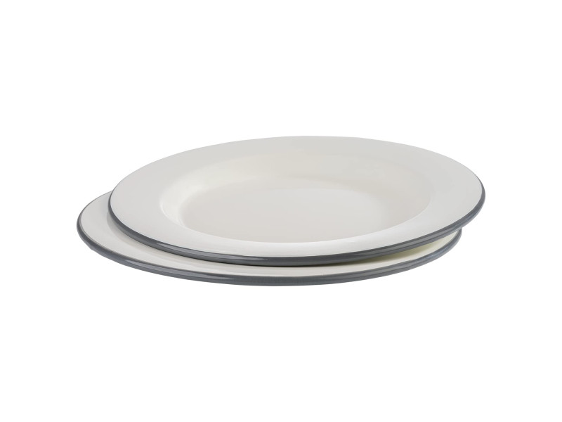 APS Assiette émaillée, diamètre: 260 mm, set de 2