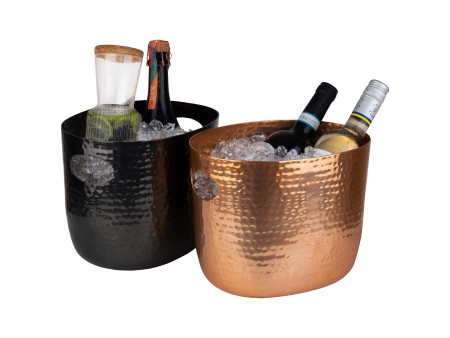 APS Seau à vin/champagne pour 1 à 2 bouteilles, cuivre
