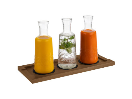 APS Planche de buffet pour carafes, chêne sombre