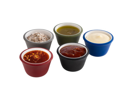 APS Coupelle à dips, 40 ml, gris/blanc, set de 6