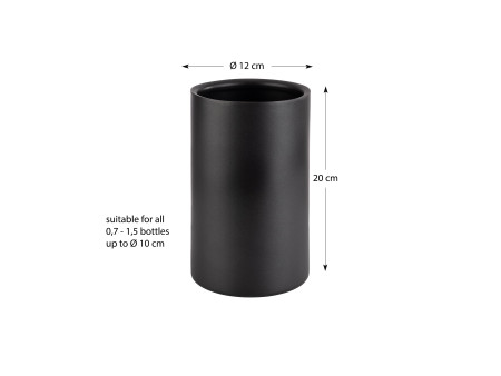 APS Rafraîchisseur de bouteille, acier inoxydable, noir mat