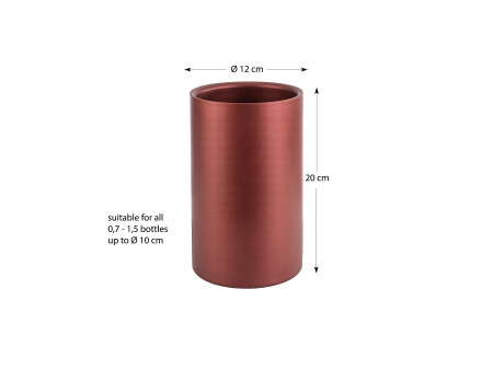 APS Rafraîchisseur de bouteille, acier inoxydable, rouge