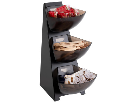 APS Distributeur portions MULTI-RACK, 3 étages, inox, noir