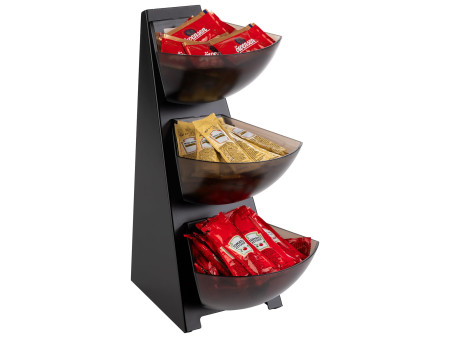 APS Distributeur portions MULTI-RACK, 3 étages, inox, noir