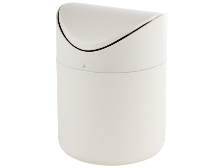 APS Poubelle de table SNAP, en inox, blanc mat