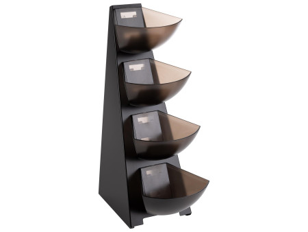 APS Distributeur portions MULTI RACK, 4 éages, inox, noir