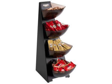 APS Distributeur portions MULTI RACK, 4 éages, inox, noir