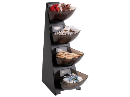 APS Distributeur portions MULTI RACK, 4 éages, inox, noir
