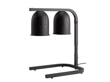 APS Lampe chauffante avec 2 lampes infrarouges, noir