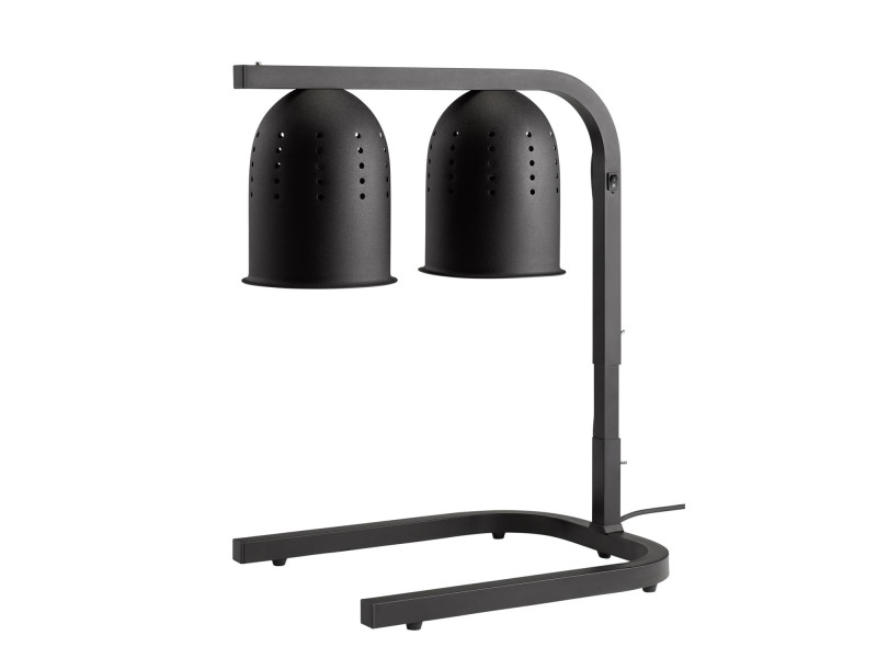 APS Lampe chauffante avec 2 lampes infrarouges, noir