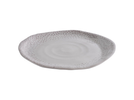 APS Assiette FOOTMARK, diamètre: 210 mm, blanc/gris