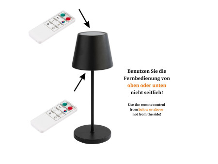 APS Lampe de bureau rechargeable à LED MERLE, noir