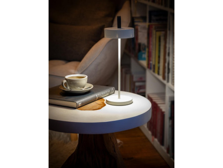 APS Lampe de bureau rechargeable à LED CLEO, blanc