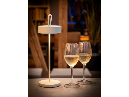 APS Lampe de bureau rechargeable à LED CLEO, blanc