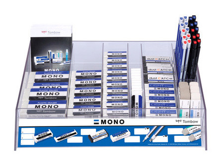 Tombow Gomme 'MONO', assorti, présentoir de 98