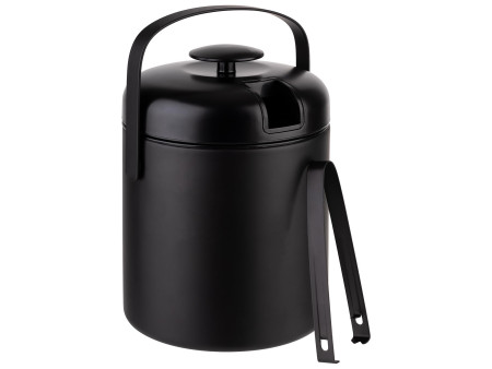 APS Seau à glaçons POLAR, acier inoxydable, 1,3 litre, noir
