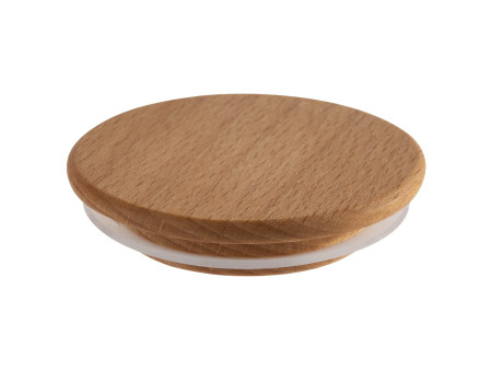 APS Couvercle pour bocal Weck, bois de hêtre, set de 12