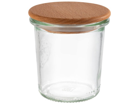 APS Couvercle pour bocal Weck, bois de hêtre, set de 12