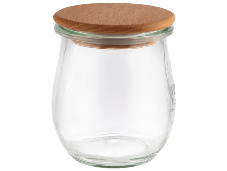 APS Couvercle pour bocal Weck, bois de hêtre, set de 12