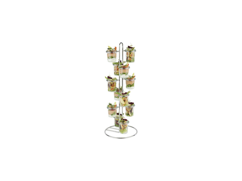 APS Présentoir de buffet pour 12 bocaux Weck, chrome