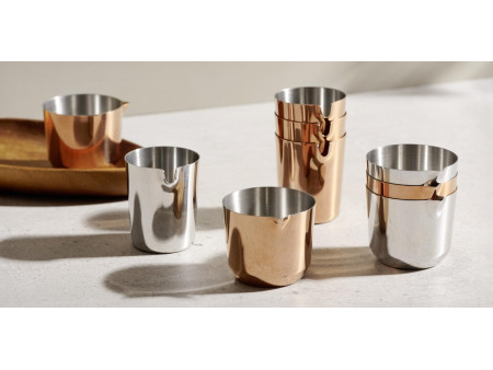 APS Pot avec bec verseur ALLURE, 30 ml, set de 4, inox