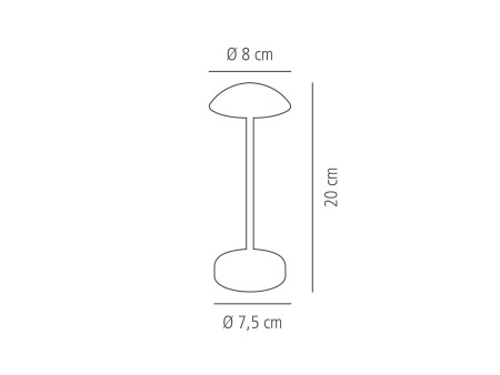 APS Lampe de bureau rechargeable à LED ALVA, or