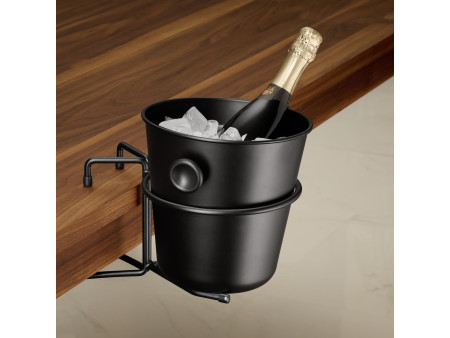 APS Support de table pour seau à vin/champagne, noir