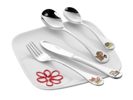 Esmeyer Couverts pour enfants FOREST, 4 pièces, inox 18/10
