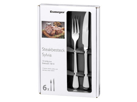 Esmeyer Couverts pour steak/pizza SYLVIA, 12 pièces