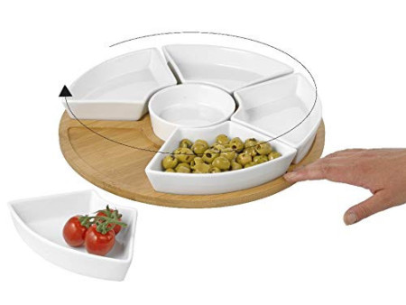 Esmeyer Set de service SUSAN, en bois/porcelaine, 7 pièces
