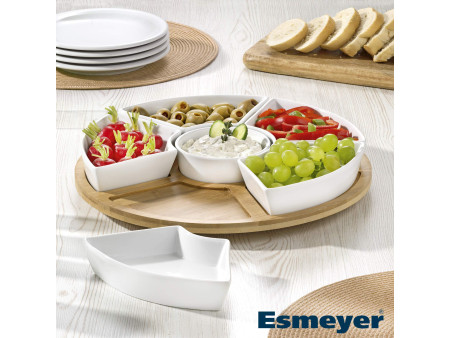 Esmeyer Set de service SUSAN, en bois/porcelaine, 7 pièces